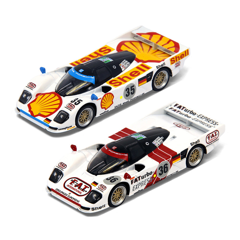 SPARKY X Tiny 1/64 Porsche 962 LM SHELL COMBO - Winner 24h Le Mans