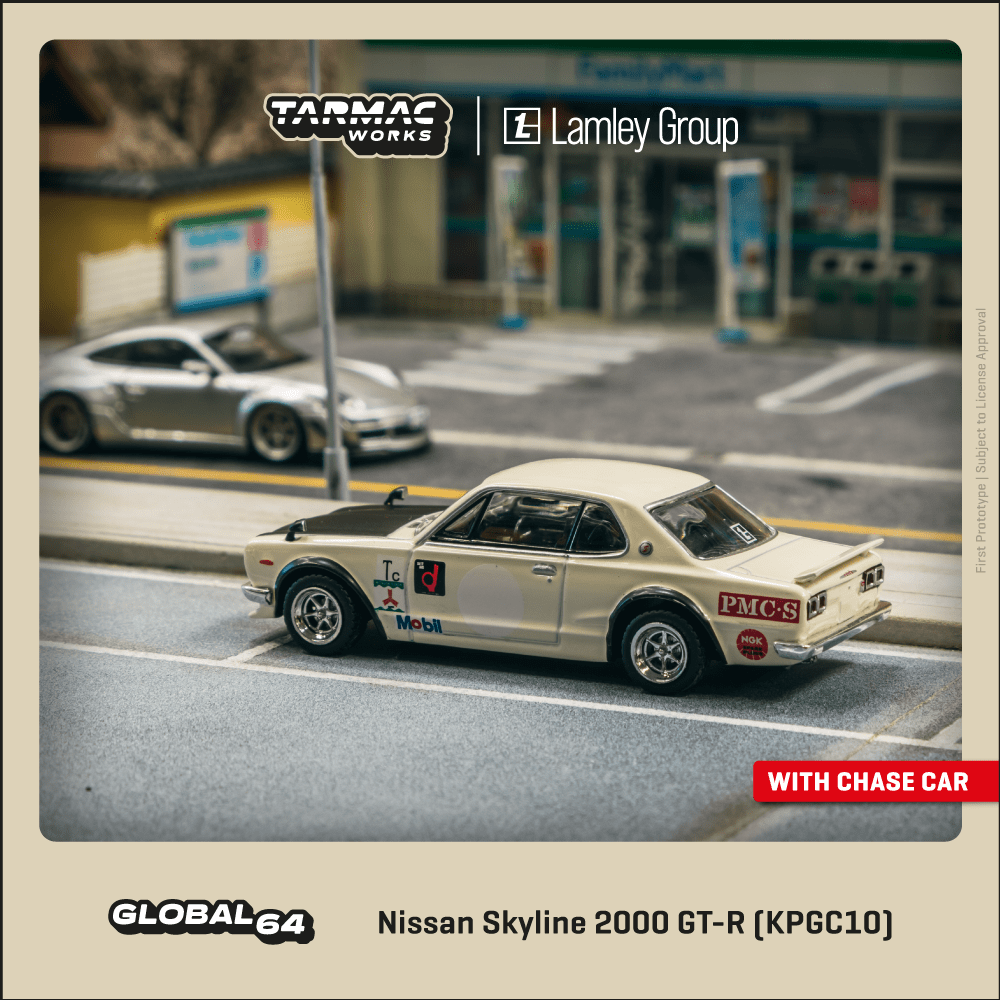 Tarmac Works 1:64 Scale Nissan Skyline 2000 GT-R (KPGC10) White Lamley –  Mobile Garage HK