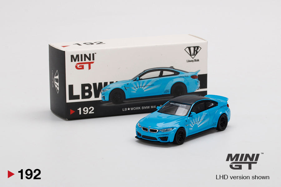 MINI-GT 1/64 LB-WORKS BMW M4 Black W/M Stripe