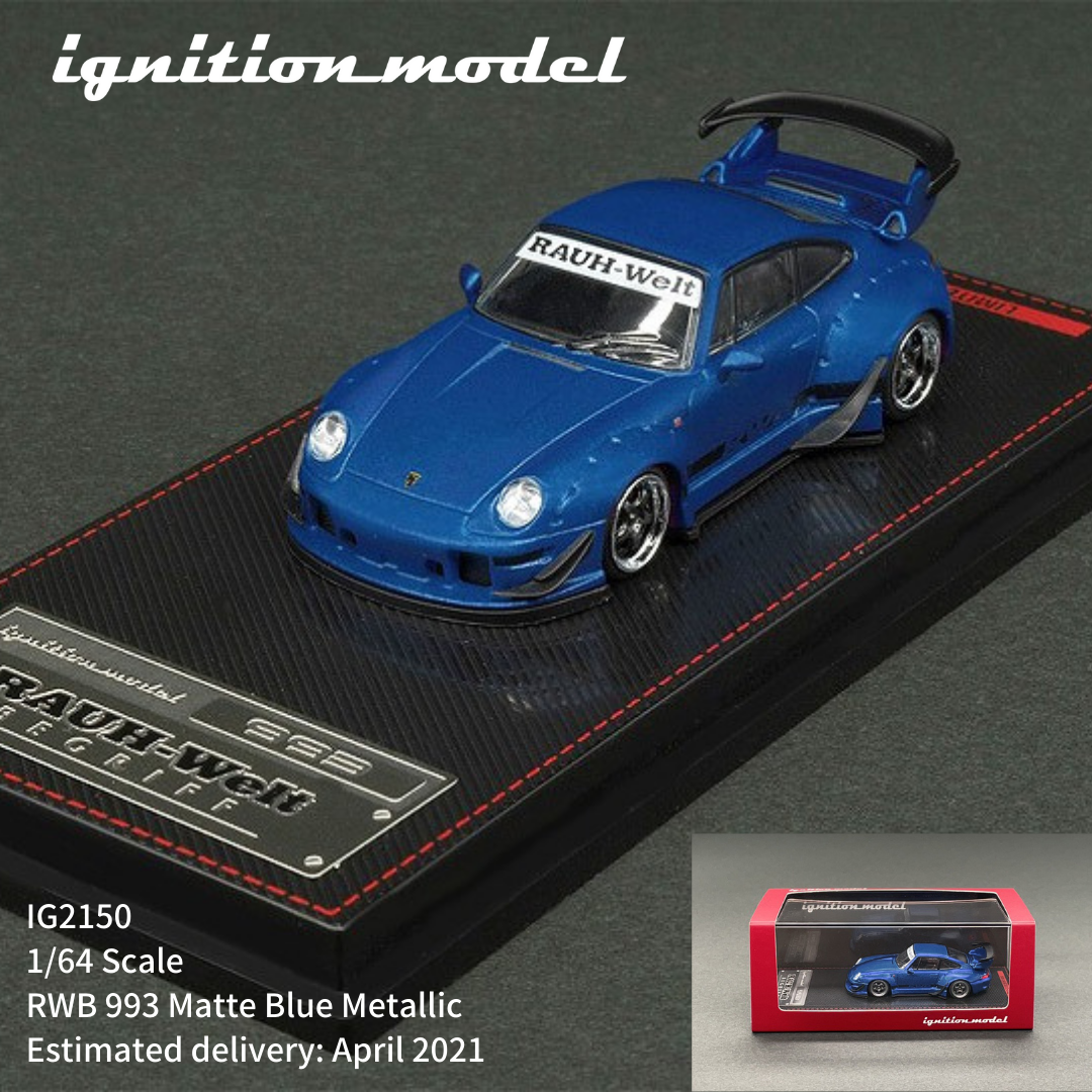 Ignition Model 1:64 Scale RWB 993 Matte Blue Metallic – Mobile