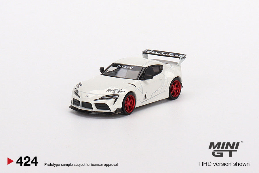 Mini GT #424 Pandem Toyota GR Supra V1.0 Pearl White – Mobile