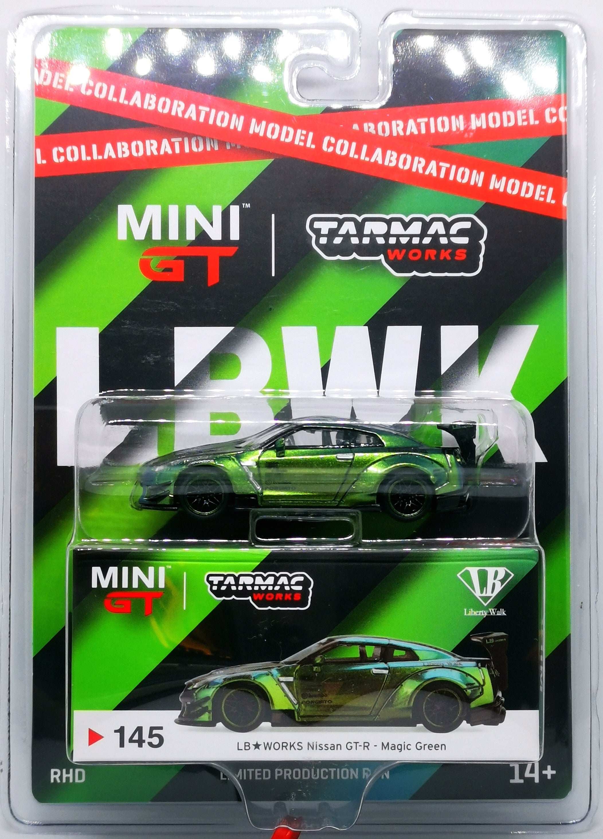 Tarmac Works X MiniGT 1/64 LB WORKS Nissan GT-R #145 Type 2 