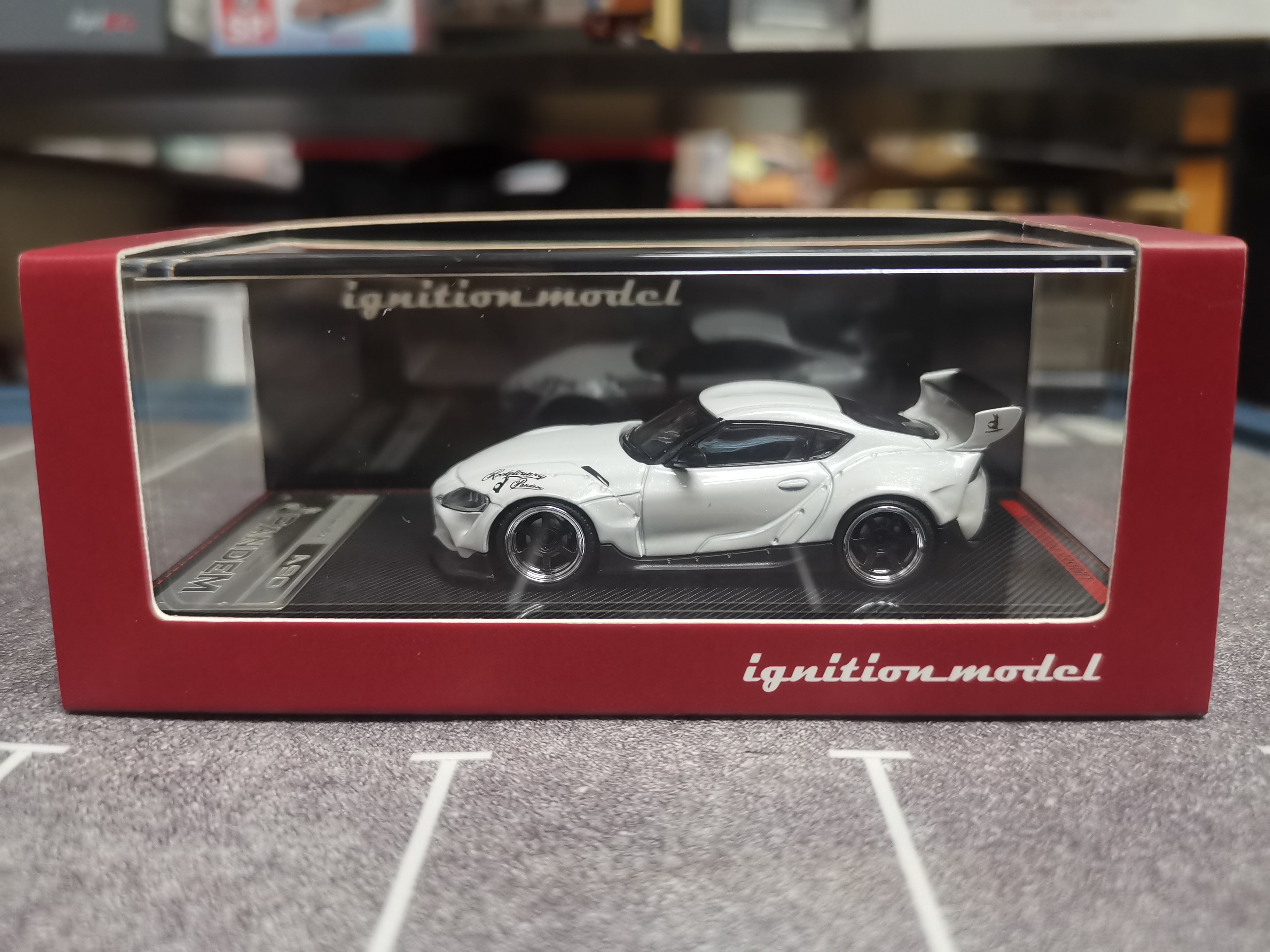 Ignition Model 1:64 Scale Pandem GR Supra (A90) Pearl White 