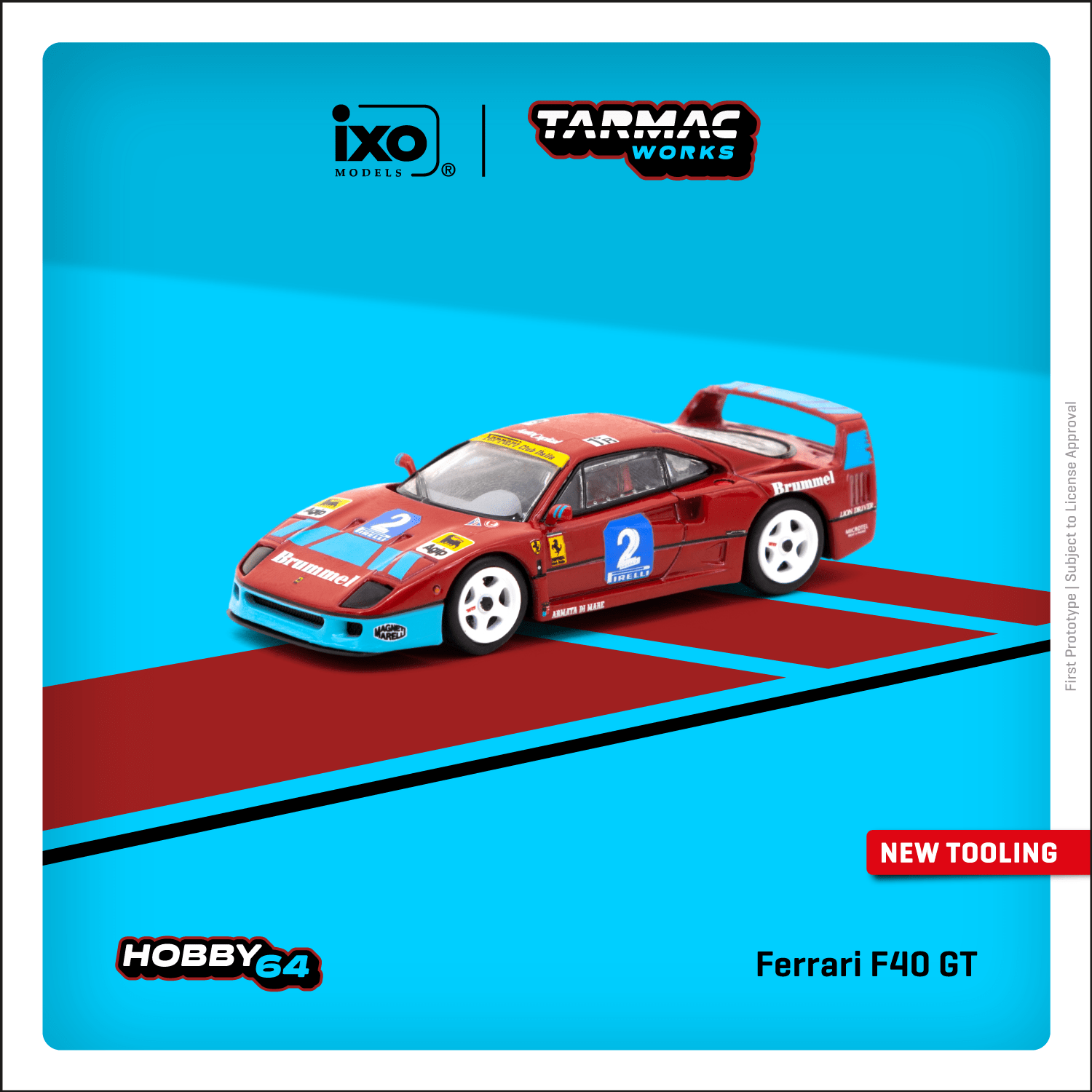 Tarmac Works 1:64 Ferrari F40 GT Italian GT Championship 1992 