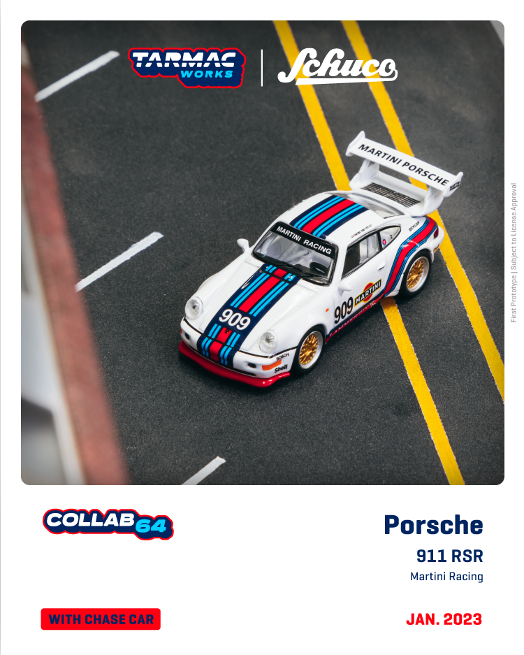 Tarmac Works X Schuco Porsche 911 RSR Martini Racing #909 – Mobile