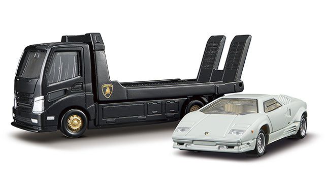 Tomica Premium Mall original Exclusive Transporter Lamborghini Countach  25th Anniversary (White)