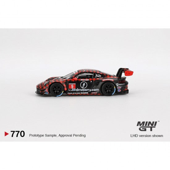 Mini GT #770 Porsche 911 GT3 R #9 2023 IMSA Sebring 12 Hrs GTD PRO Winner