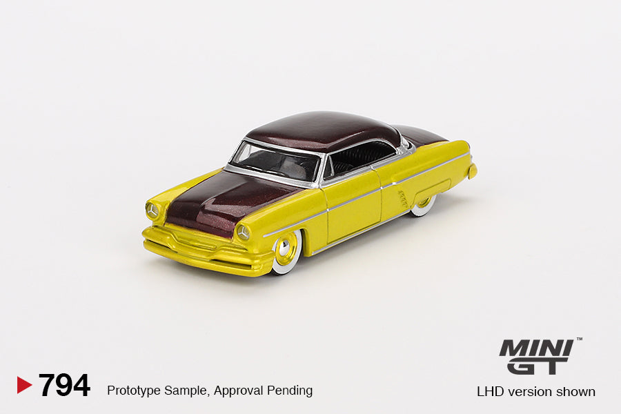 Mini GT #794 Lincoln Capri Hot Rod 1954 Lime Yellow