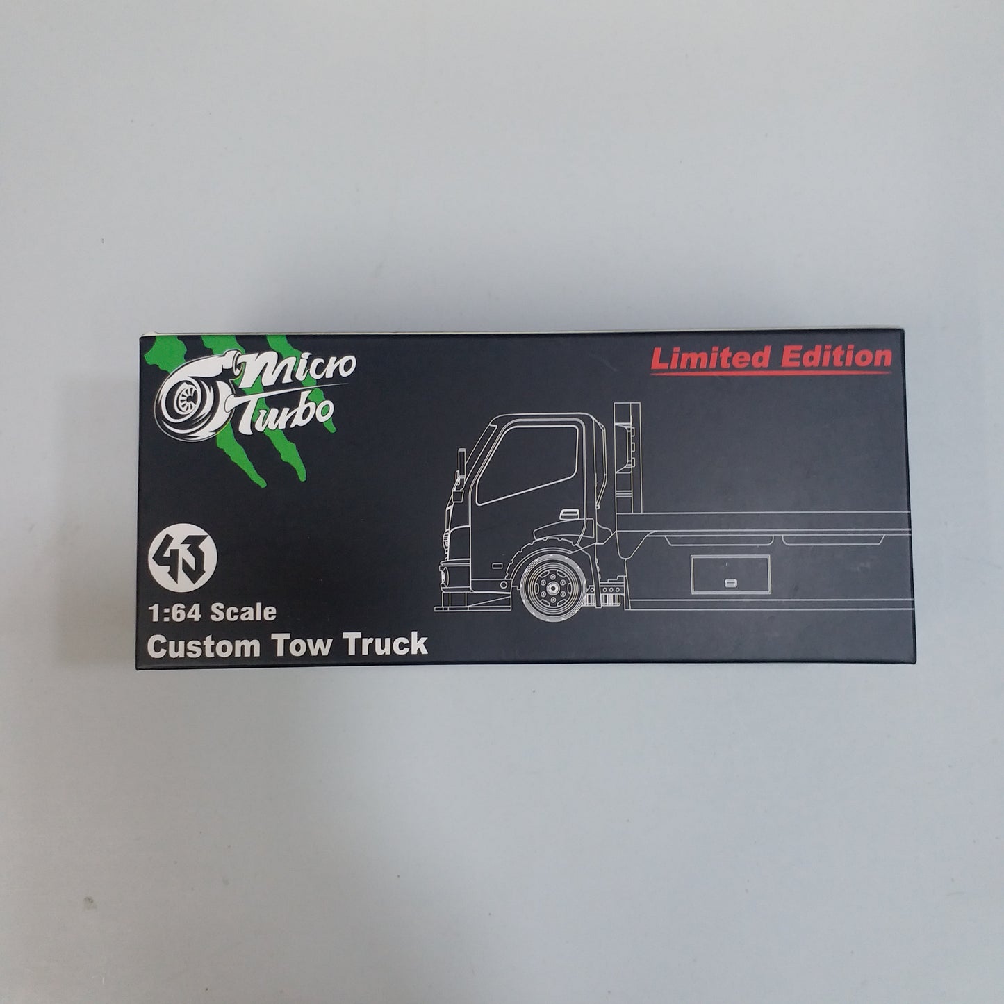 1/64 Micro Turbo custom Tow Truck Flat bed truck Monster Energy