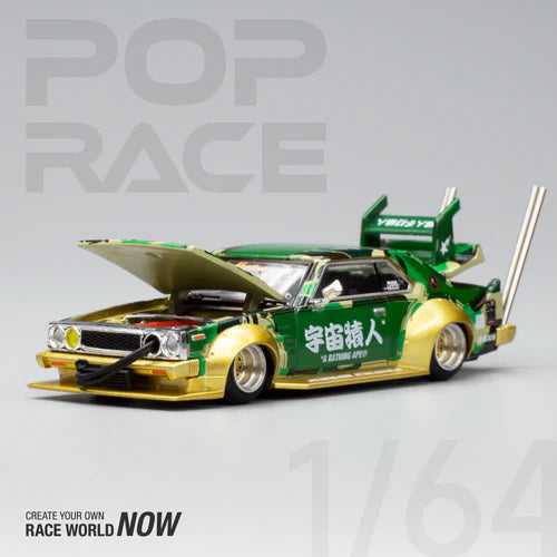 Pop Race 1/64 Nissan Skyline (C210) Kaido Racer Bosozuko Style BAPE 30th Anniversary Edition