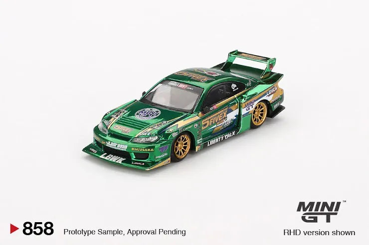 MINI GT x Mijo #858 Nissan LB-Super Silhouette S15 SILVIA LBWK 2024 Fausto Racing (Blister pack)