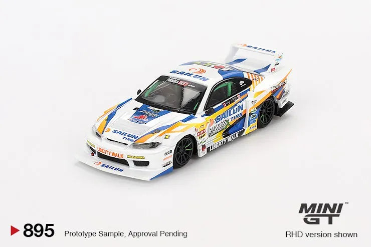 Mini GT #895 Nissan LB-Super Silhouette S15 SILVIA #555 2023 Formula Drift Japan