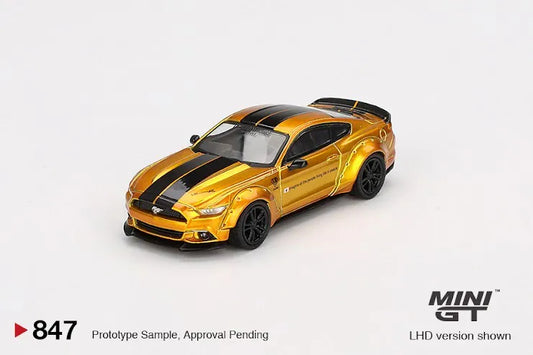 MINI GT x Mijo #847 LB-WORKS FORD MUSTANG LB Gold Blister Packing