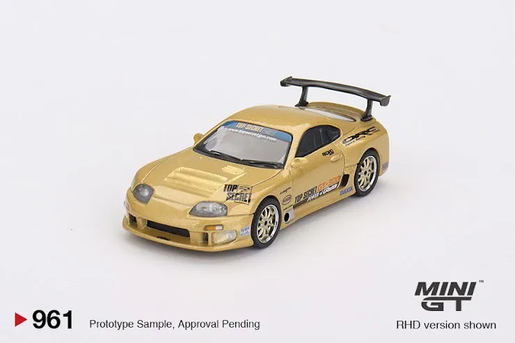 Mini GT #961 Toyota Supra (A80) Top Secret GT-300 Top Secret Gold Blister Pack