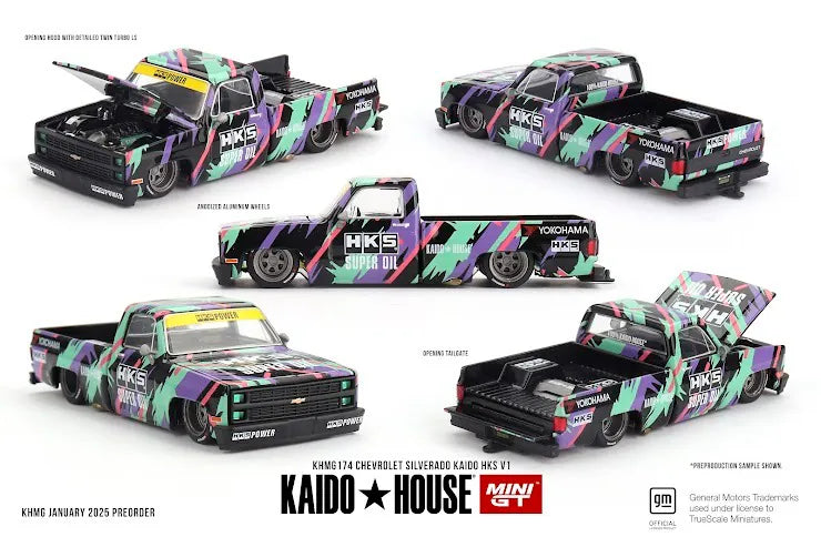 Mini GT x Kaido House #174 Chevrolet Silverado KAIDO HKS V1