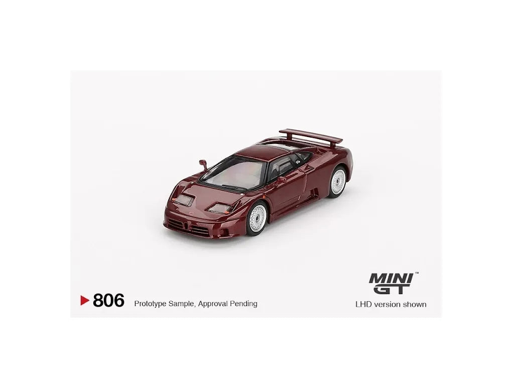 Mini GT #806 Bugatti EB110 GT Dark Red Metallic