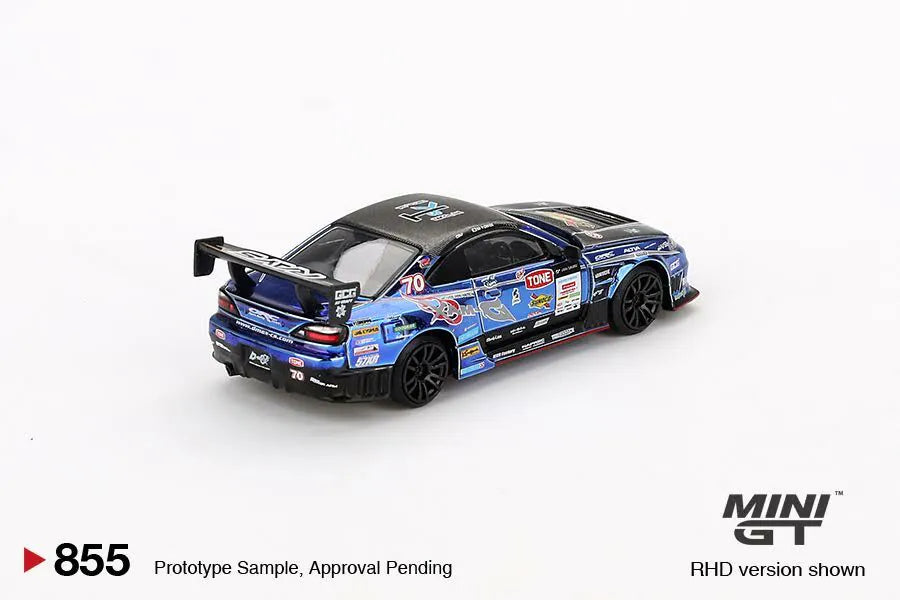 Mini GT #855 1:64 Scale Nissan Silvia (S15) D-MAX #70 D-MAX Racing 2023 D1 Grand Prix - Japan Exclusive RHD / D1 Blister Packaging