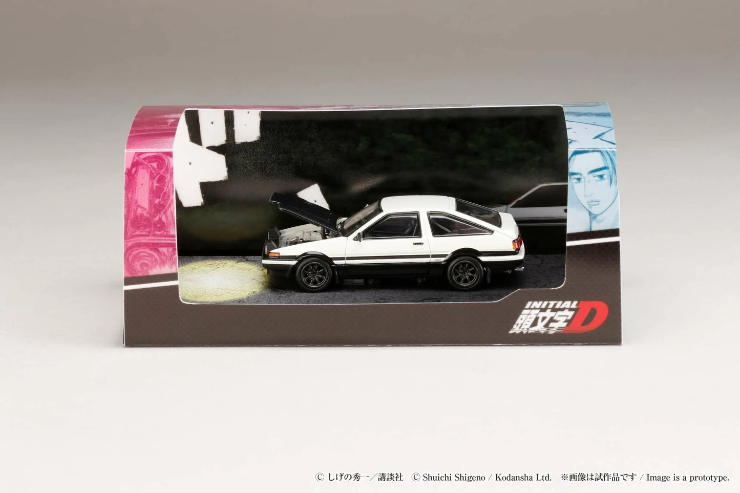 Hobby Japan Initial D 1/64 Toyota SPRINTER TRUENO (AE86) FINAL VERSION / INITIAL D Engine Mounted Model VS Shinji Inui