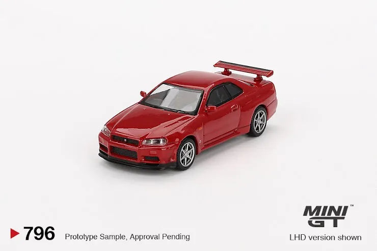 Mini GT #796 Nissan Skyline GT-R (R34)  V-Spec Active Red