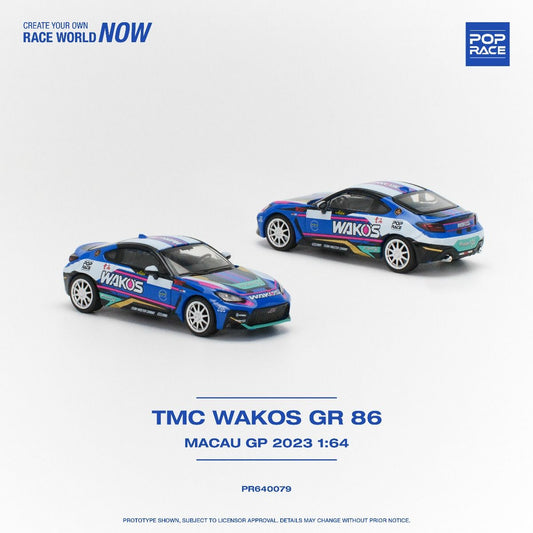 POP RACE 1/64 TOYOTA GR 86 TMC WAKOS MACAU GP 2023