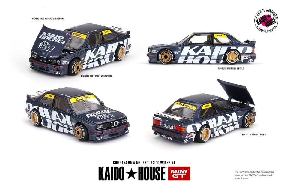 Mini GT x Kaido House #154 BMW M3 (E30) Kaido Works V1 KHMG154