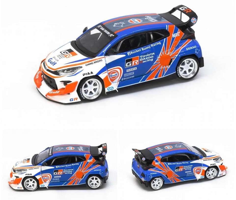 Pop Race 1:64 scale Pandem Toyota GR Yaris Gulf Livery