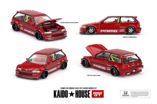 Mini GT x Kaido House #156 Honda Civic (EF) Kaido Works V2 KHMG156