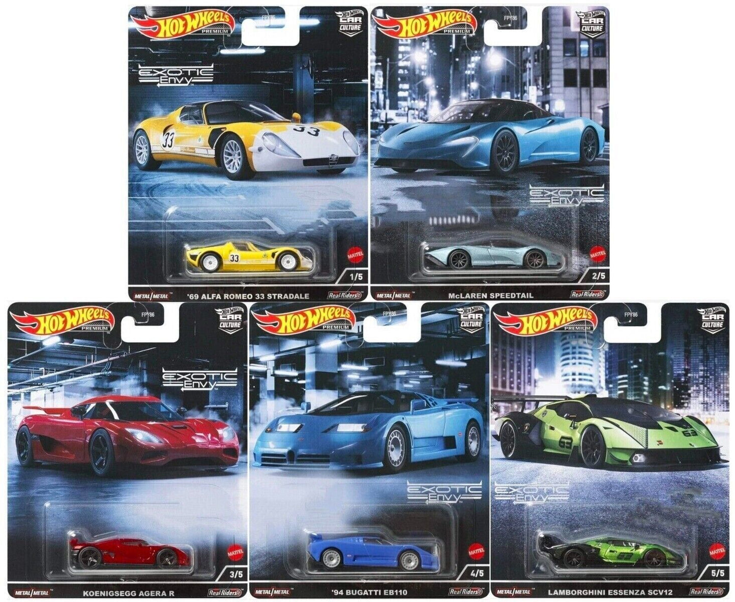 Hot Wheels 2022 Premium Car Culture Exotic Envy Part 2 FPY86-954M