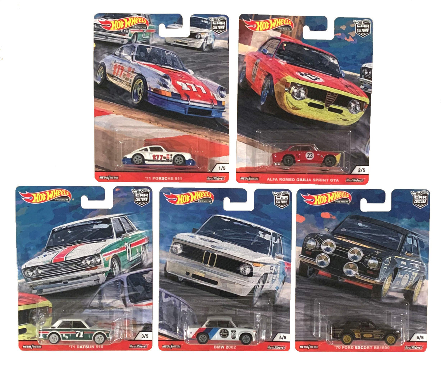 Hot Wheels Cat Culture Door Slammers Set of 5