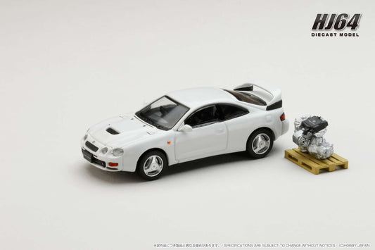 Hobby Japan 1/64 Toyota CELICA GT-FOUR WRC Edition (ST205) with Engine Display Model White