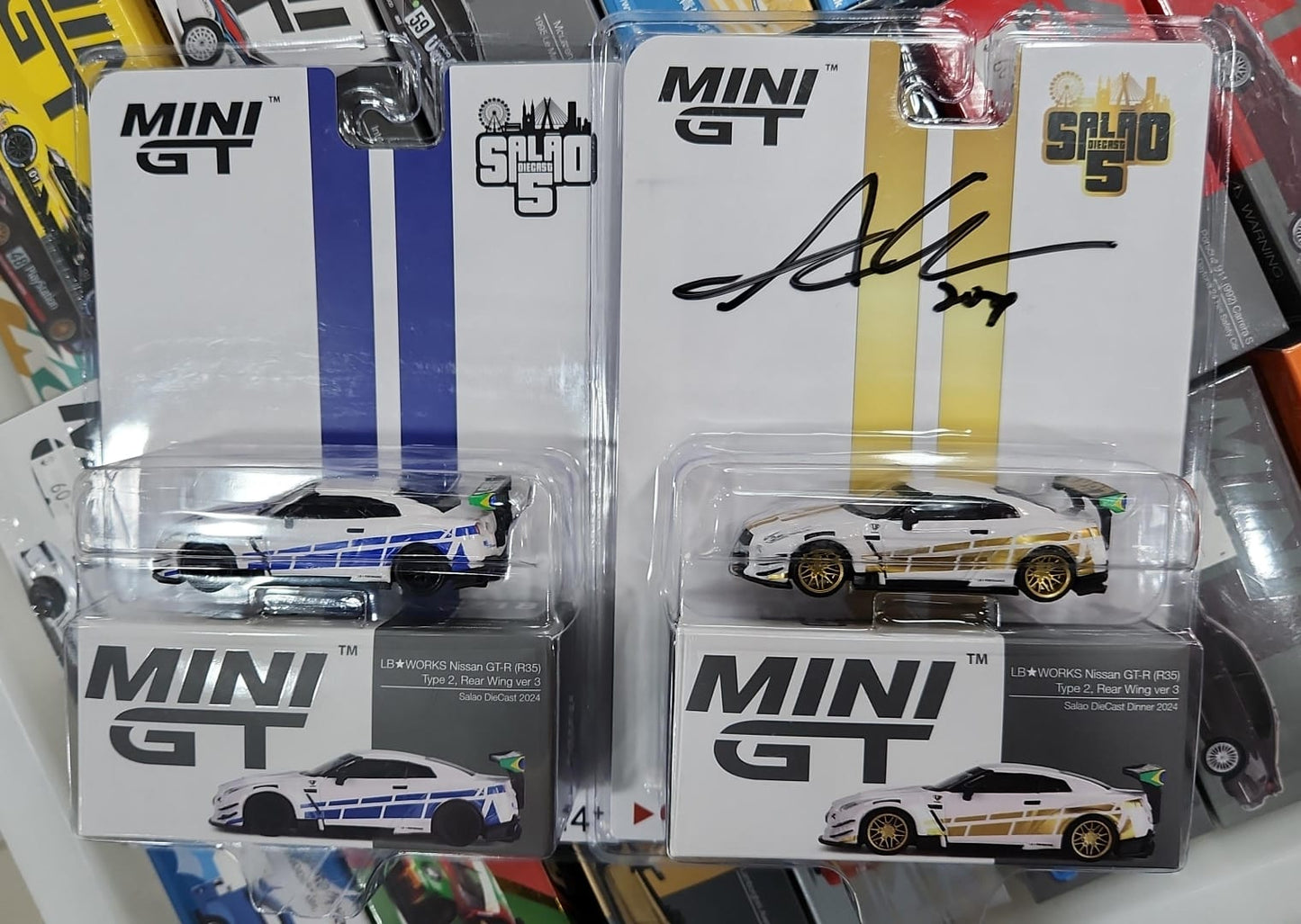 Salao DieCast 2024 Exclusive Mini GT #718 & #719 LB Works Nissan GT-R R35