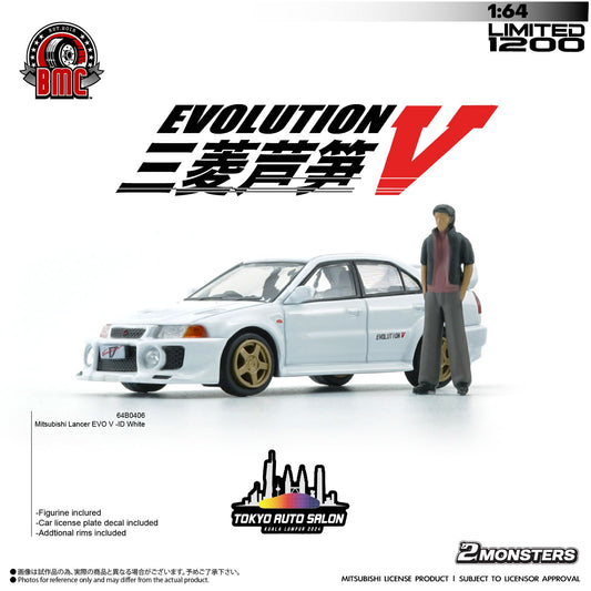 BMC 1/64 Tokyo Auto Salon 24 Malaysia Mitsubishi Lancer Evolution V with figure