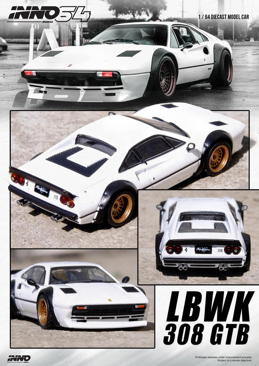 INNO64 1/64 Ferrari LBWK 308 GTB White