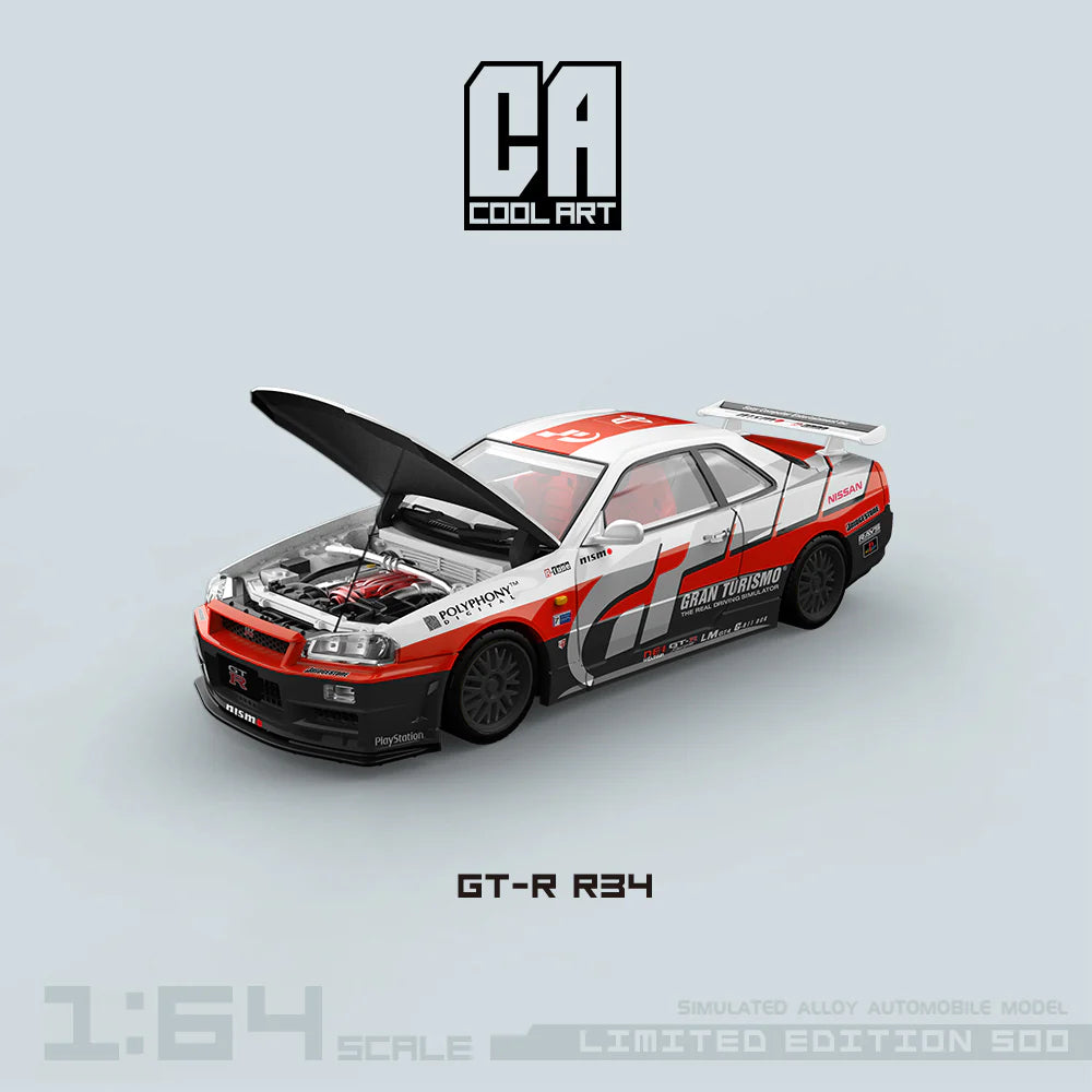 COOL ART 1:64 Scale Nissan GT-R R34 GRAN TURISMO Livery