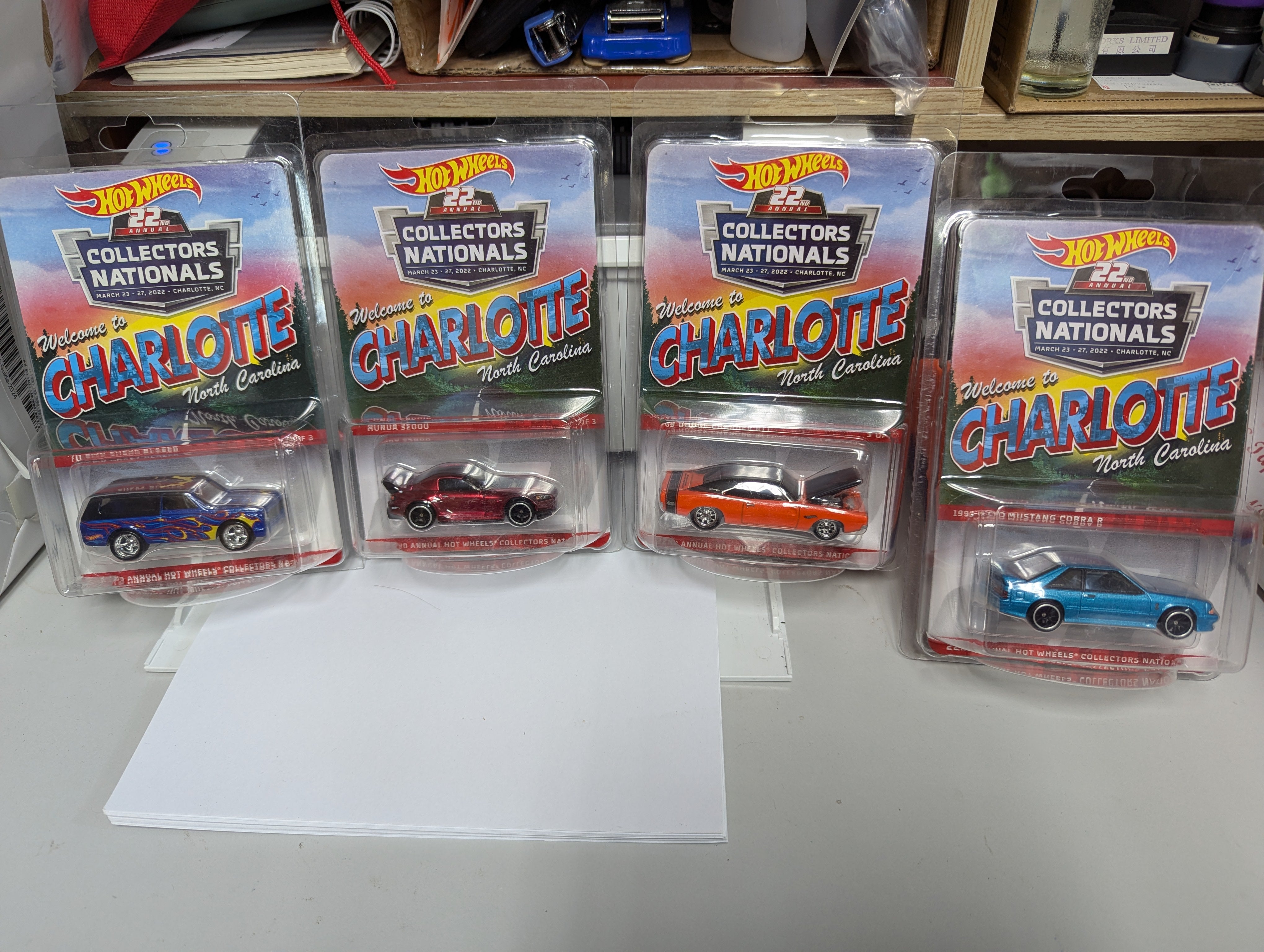 2022 22nd Hot Wheels Collectors Nationals Charlotte Set of 4