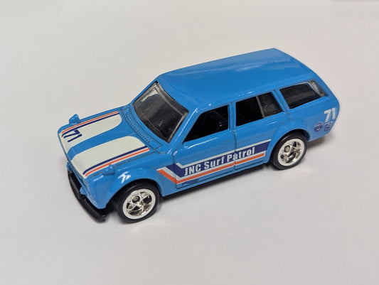 Unspun Hot Wheels '71 Datsun 510 Wagon with rubber wheels