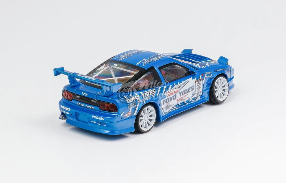 Micro turbo 1:64 Scale Custom Nissan 180SX - Metallic Blue