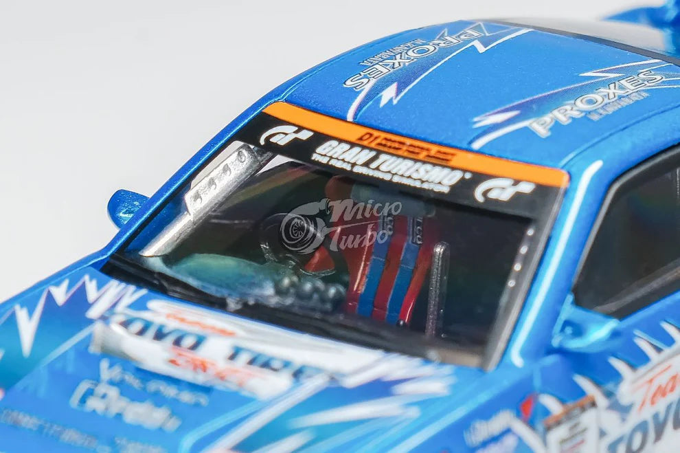 Micro turbo 1:64 Scale Custom Nissan 180SX - Metallic Blue