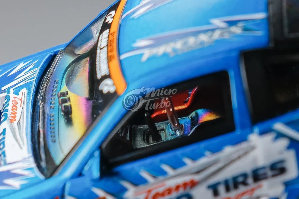 Micro turbo 1:64 Scale Custom Nissan 180SX - Metallic Blue