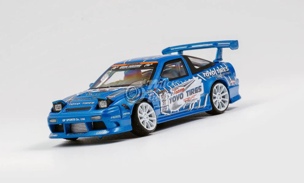 Micro turbo 1:64 Scale Custom Nissan 180SX - Metallic Blue