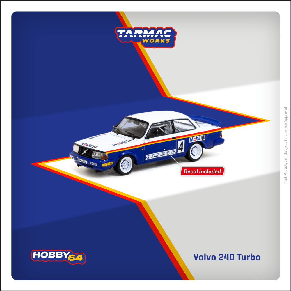 Tarmac Works 1:64 Scale Volvo 240 Turbo Malaysian Group A Championships 1987 Winner  Per-Gunnar Andersson