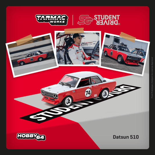 Tarmac Works 1:64 Scale Datsun 510 Trans-Am B-Sedan 2.5 Challenge 2023 Daniel Wu