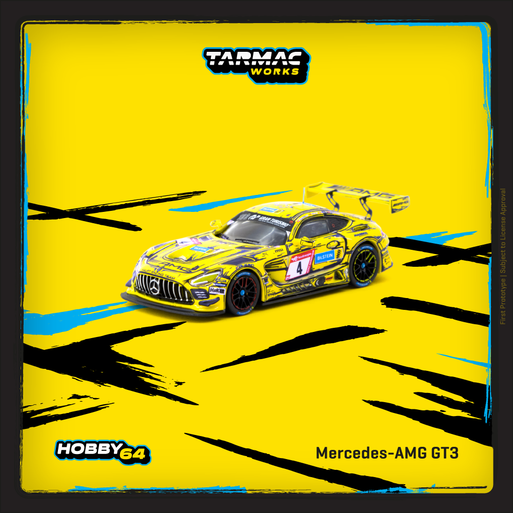 Tarmac Works 1/64 Scale Mercedes-AMG GT3 Nürburgring 24h 2023 P. Ellis / R. Marciello / E. Mortara / L. Stolz