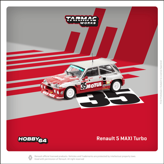 Tarmac Works 1:64 Scale Renault 5 MAXI Turbo  European Hill-Climb Championship 1987  Giovanni Rossi