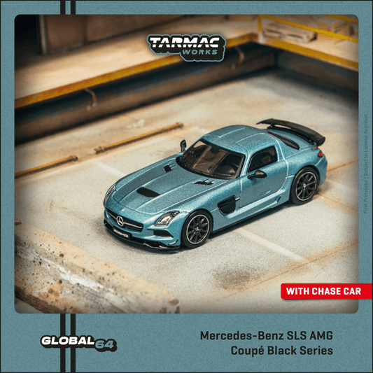 Tarmac Works 1:64 Mercedes-Benz SLS AMG Coupé Black Series Matte Blue