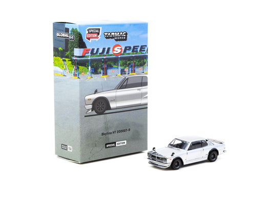 Tarmac Works 1:64 Scale Nismo Festival at Fuji Speedway Exclusive Skyline HT 2000GT-R, Silver Chrome *** Special Edition ***