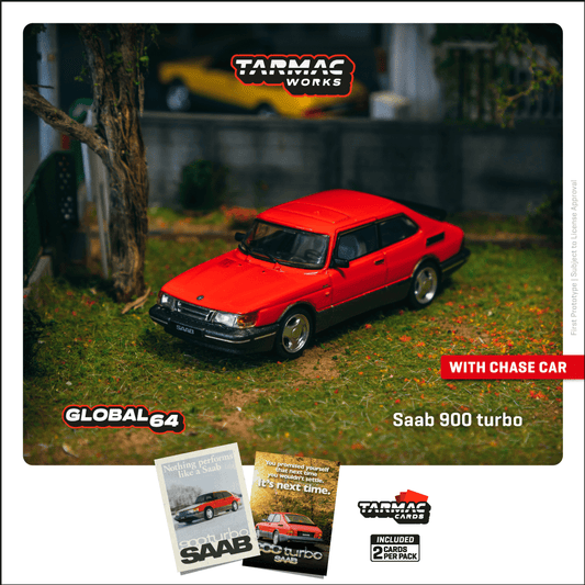 Tarmac Works 1:64 Scale Saab 900 Turbo Red