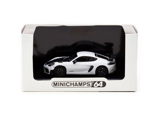 Tarmac Works x Minichamps 1/64 Porsche Cayman GT4 RS Grigiocam Povolo