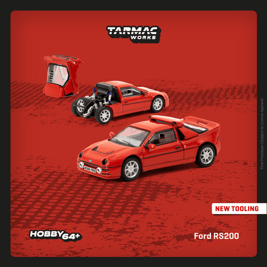 Tarmac Works 1:64 Scale Ford RS200 Red