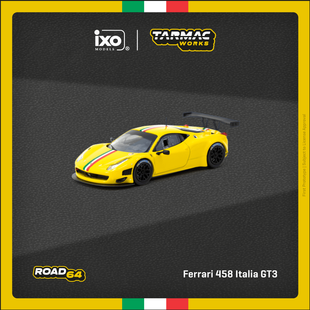 Tarmac Works 1:64 Ferrari 458 Italia GT3 Yellow T64R-073-YL